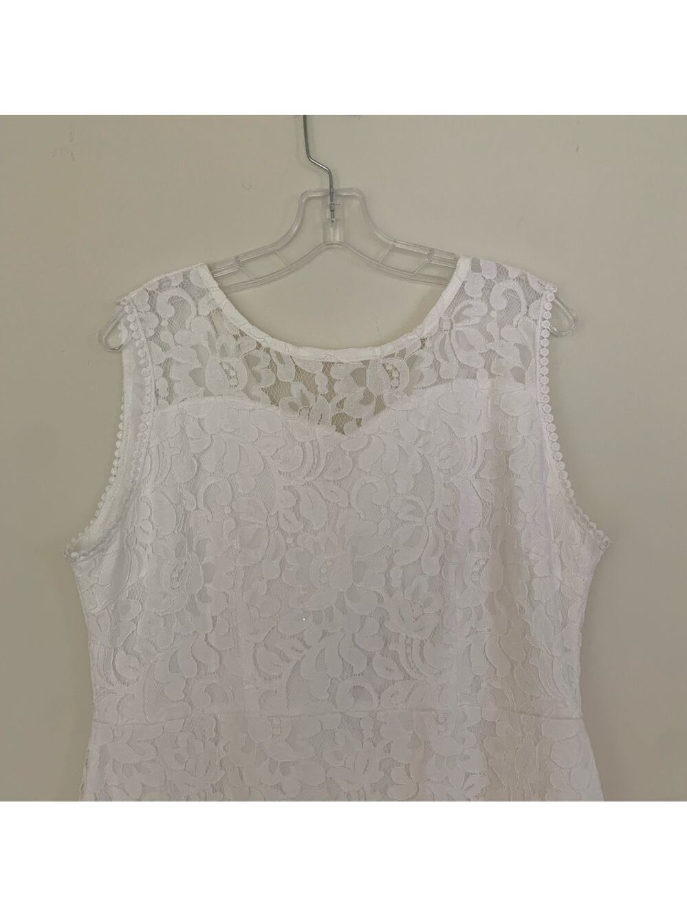 Mslg Round Neck V-Back Wedding Guest Floral Lace A Line Dress NEW - Picture 8 of 14